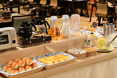 朝食無料サービスコーナー